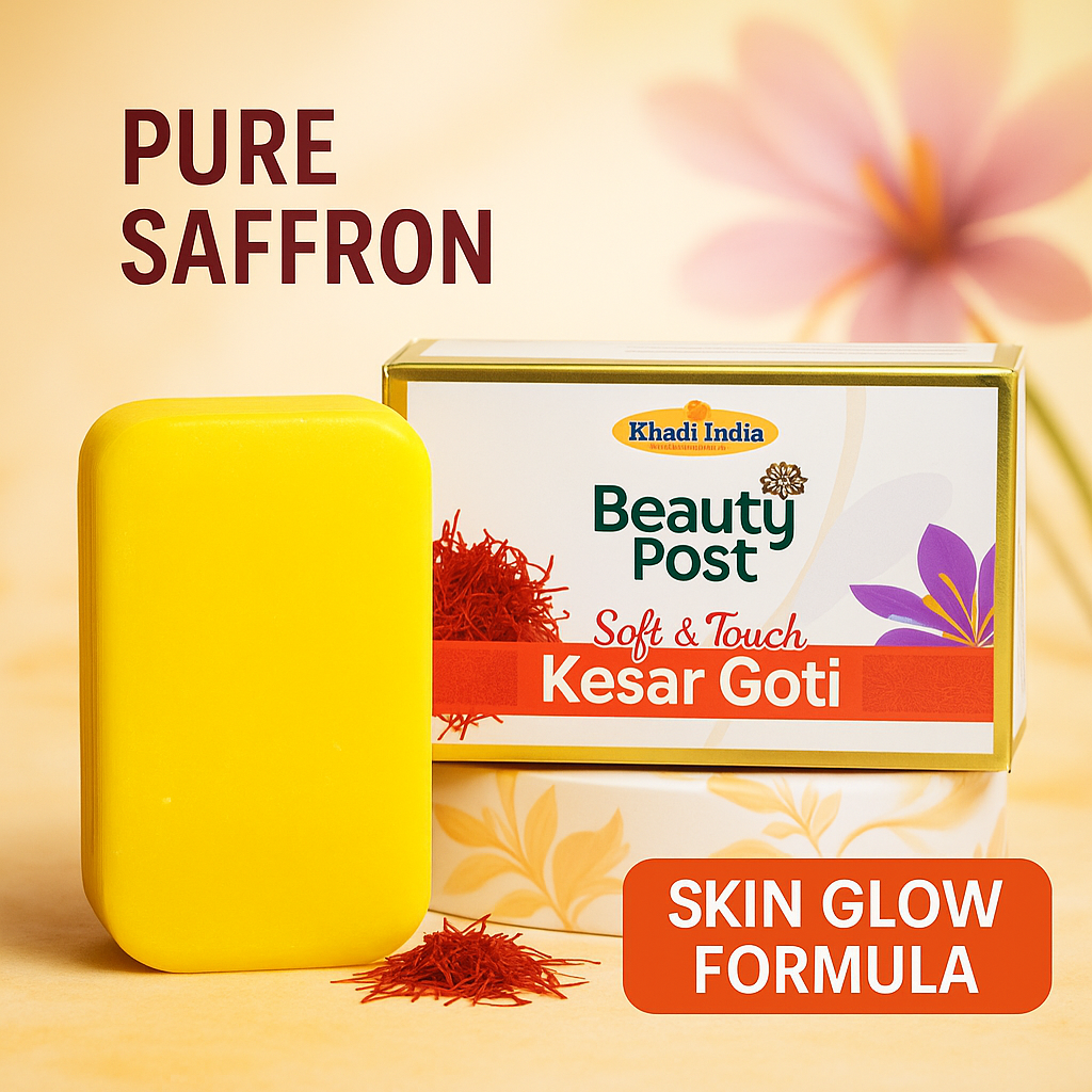 ✨ Beauty Post Kesar Goti (JAR) – Pure Saffron Ayurvedic Skin Brightening Soap ✨